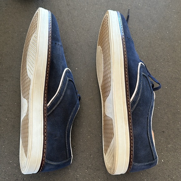 Men's Johnson & Murphy 1850 Dark Blue Suade Shoes! Perfect condition. - Picture 4 of 6